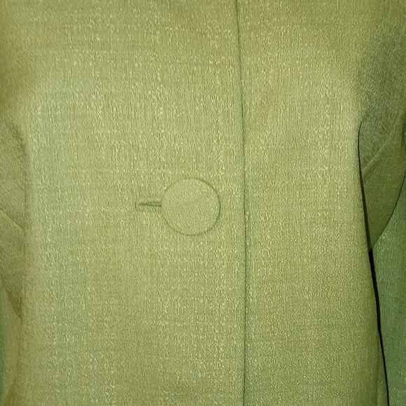 Leslie‎ Fay Jacket Size 14 Lime Green 100% Polyester 3 Buttons - Picture 7 of 13